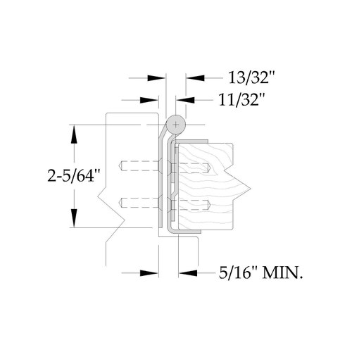 ABH A515RB118 Full Mortise Stainless Steel Pin Barrel Continuous Hinge, 14 Gauge, Satin Stainless