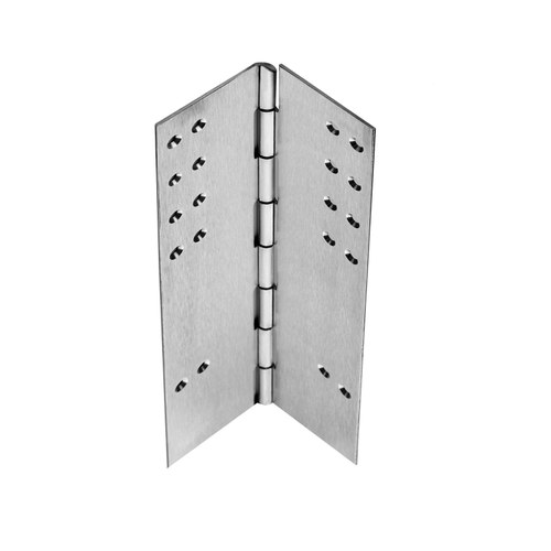 ABH A5500WT078 Full Mortise Stainless Steel Continuous Hinge - Heavy Duty - 12 Gauge, Bright Stainless Steel