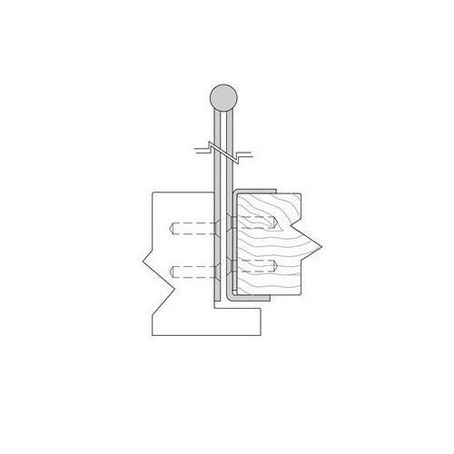 ABH A5505WT078 Full Mortise Stainless Steel Continuous Hinge - 12 Gauge, Wide Throw, 1/8