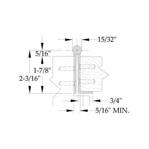 ABH A5515078 Full Mortise Stainless Steel Continuous Hinge - 12 Gauge HD, Flush Mount, Satin SS