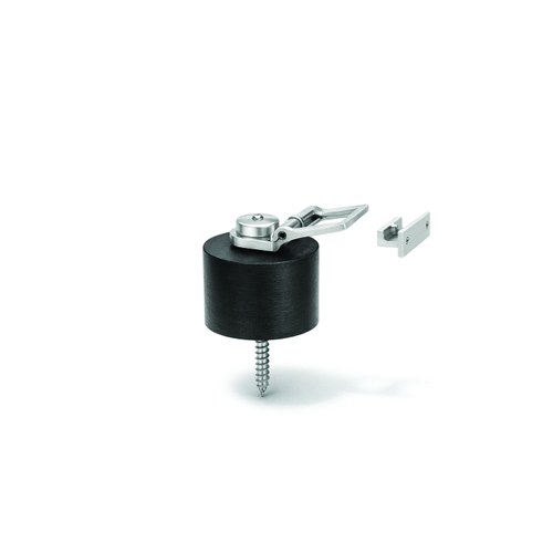 ABH AB464-RKW Heavy Duty Floor Stop with Holder, Satin Chrome