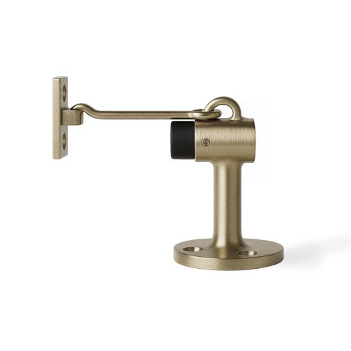 ABH AB473 Floor Mount Door Stop with Keeper, SMS Plastic Anchor, Satin Nickel