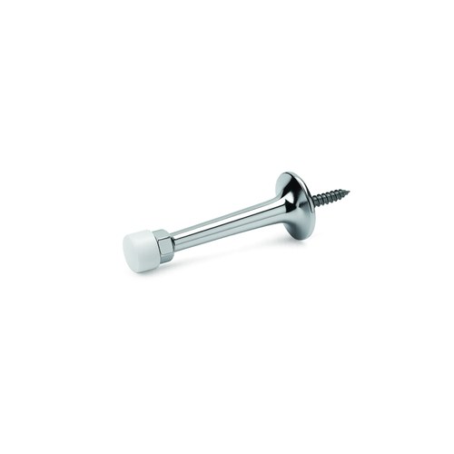 ABH AB519 Door Stop, Rubber Bumper, Brass, 3-3/4