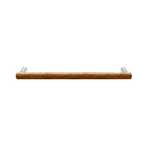 ABH AB4122 Straight Pull, Horizontal, Stainless Steel, Wood Grip, Flat Ends, 36