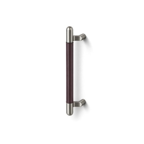ABH AB6670-5 Offset Small Pull, Stainless Steel, Flush Leather Grip, 5/8