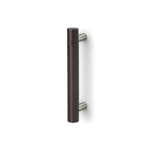ABH AB6710-6 Straight Small Pull, Stainless Steel, Leather Grip, 7-7/8