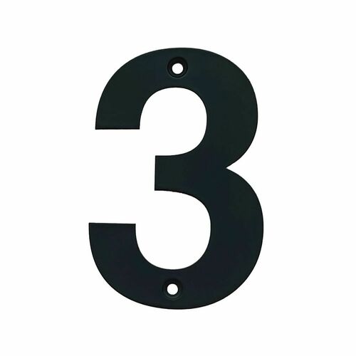 Acorn AN3BP Black Stainless Steel House Number 3