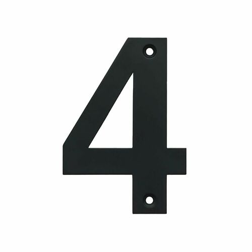 Acorn AN4BP Black Stainless Steel House Number 4