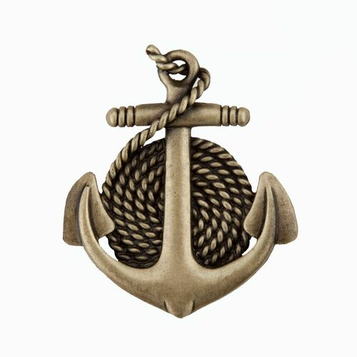Acorn DP2AP Antique Brass Anchor Rope Cabinet Knob
