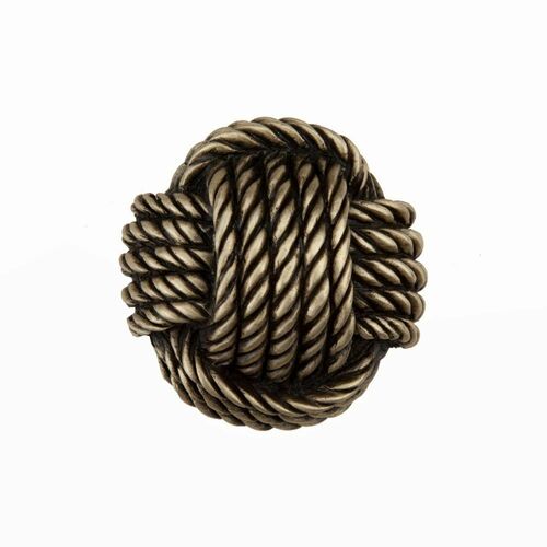 Acorn DPFAP Antique Brass Monkey's Fist Cabinet Knob