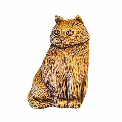 Acorn DQPGP Museum Gold Cat Cabinet Knob