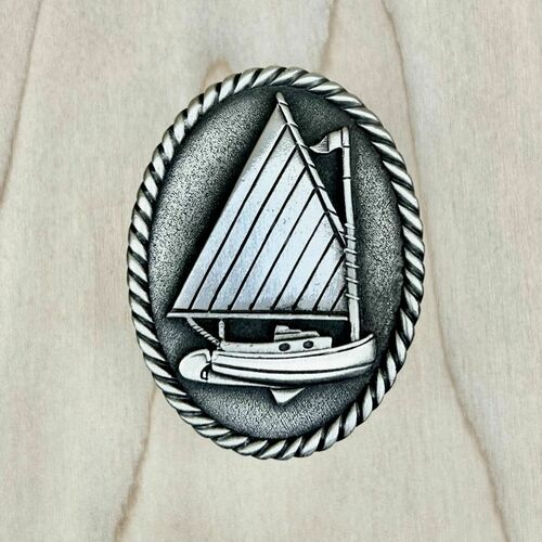 Acorn DQSPP Framed Catboat in Antique Pewter