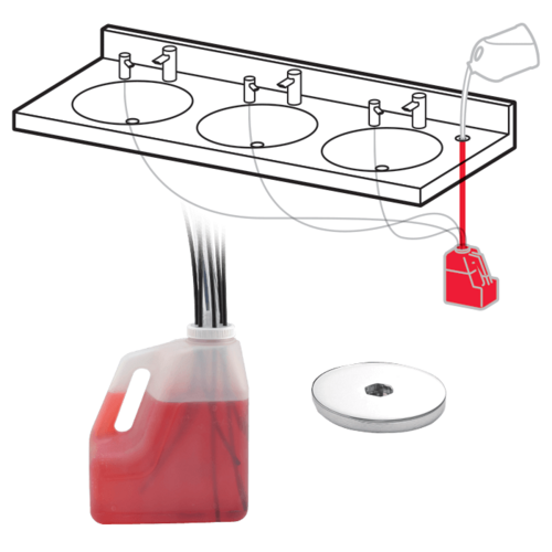 ASI 0390 EZ Fill Multi-Feed Kit - Vanity Mounted Fill Port (Dispenser Not Included)