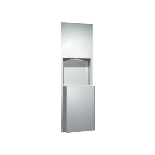 ASI 0469-BL Traditional Paper Towel Dispenser Waste Receptacle, 18 Gal, Multi-C-Fold