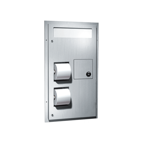 ASI 0481-R Dual Access Toilet Tissue Dispenser with Sanitary Napkin Disposal