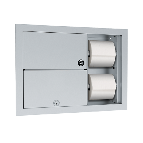 ASI 04822 Recessed Toilet Tissue Dispenser Sanitary Napkin Disposal