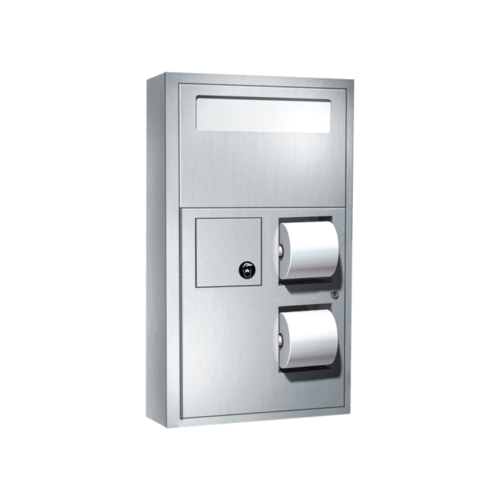 ASI 0483 Surface-Mounted Toilet Tissue Dispenser Sanitary Napkin Disposal