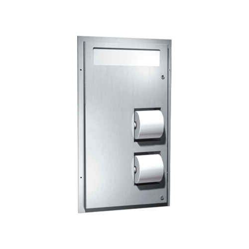ASI 0484 Dual Access Partition-Mounted Toilet Seat Cover Tissue Dispenser