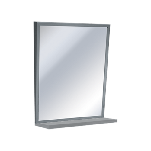 ASI 0537-1830 Stainless Steel Fixed Tilt Mirror with Shelf, 18