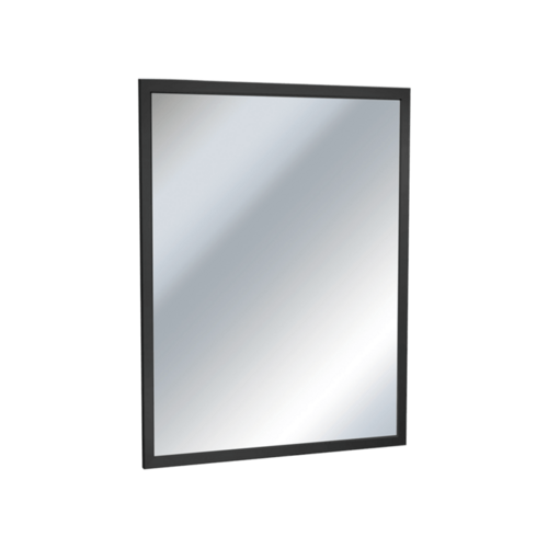 ASI 0600-1836-41 Matte Black Powder Coated Stainless Mirror - Inter-Lok Angle Frame 18