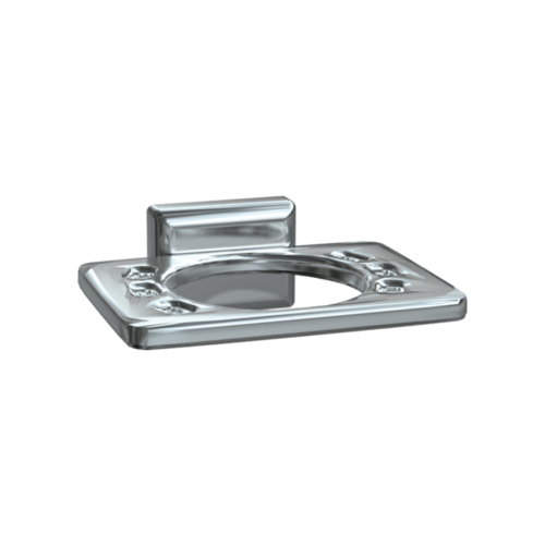 ASI 0735-Z Chrome Plated Zamak Surface-Mounted Toothbrush/Tumbler Holder