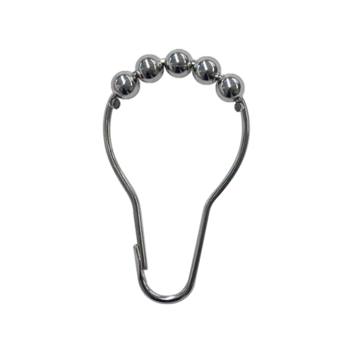 ASI 1200-ROL Nickel Plated Brass Shower Curtain Hooks with Roller Rings