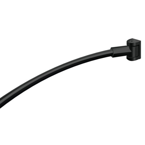 ASI 1201-B-41 Matte Black Curved Shower Curtain Rod with Mounting Brackets, 60