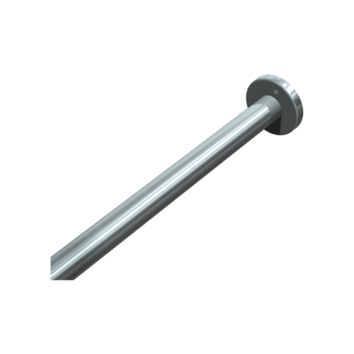 ASI 1204-24 Shower Curtain Rod with Flanges - 1.25