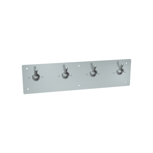 ASI 129 Security Clothes Hook Strip - Front Mount, Surface Mounted
