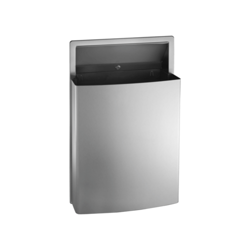 ASI 20458 Roval Semi-Recessed Waste Receptacle, 11.2 Gallon