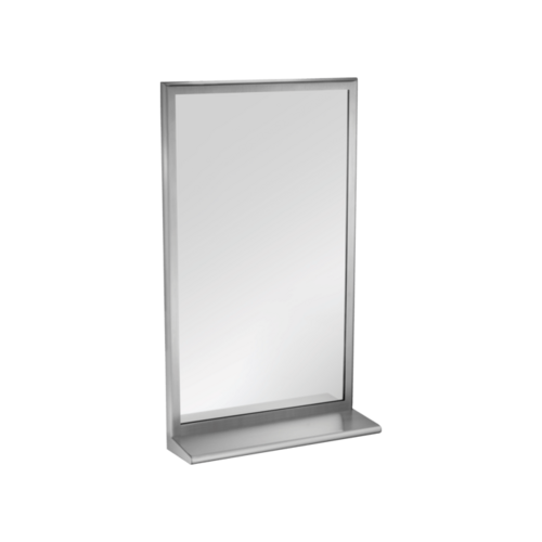 ASI 20655-2436 Roval Stainless Steel Mirror with Shelf, Inter-Lok Frame, 24
