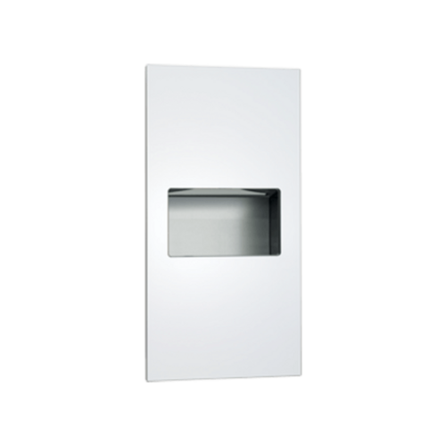 ASI 64623-00 Piatto Fully Recessed Paper Towel Dispenser Waste Receptacle - White