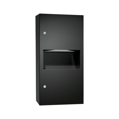 ASI 64623-9-41PC Simplicity Matte Black Paper Towel Dispenser Waste Receptacle, 2.2 gal.