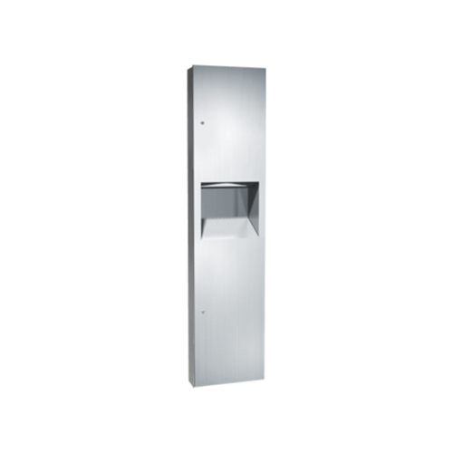 ASI 64676-2 Simplicity 7 Gal. Paper Towel Dispenser Removable Waste Receptacle - Semi-Recessed