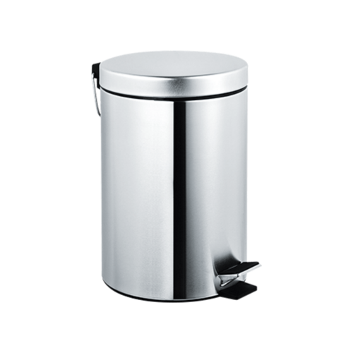 ASI 7317 Pedal-Activated Waste Receptacle - Bright Stainless Steel, Free Standing