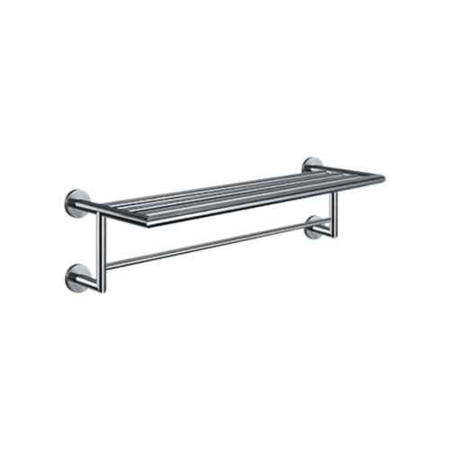 ASI 7383 Omara Towel Shelf with Hanger Rod - Surface Mounted