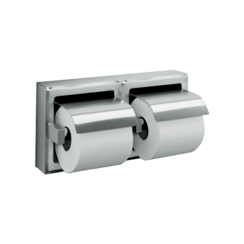 ASI 74022-HBSM Double Hooded Toilet Tissue Holder - Bright Stainless Steel - Surface Mounted