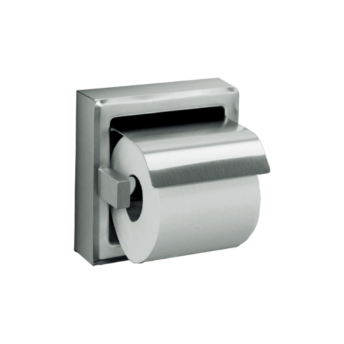 ASI 7402-HSSM Hooded Single Toilet Tissue Holder - Satin Stainless Steel - Surface Mounted