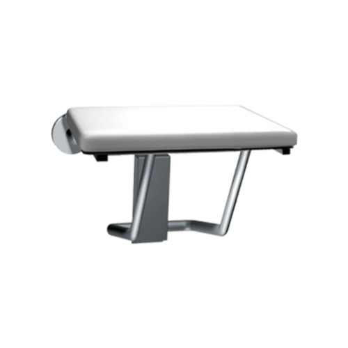 ASI 8204 ADA Folding Shower Seat, Rectangular, Padded, Phenolic Core, 18
