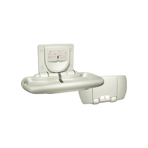 ASI 9012 Horizontal Plastic Baby Changing Station - Surface Mounted