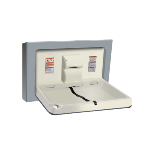 ASI 9018-9 Horizontal Stainless Steel Baby Changing Station - Surface Mounted