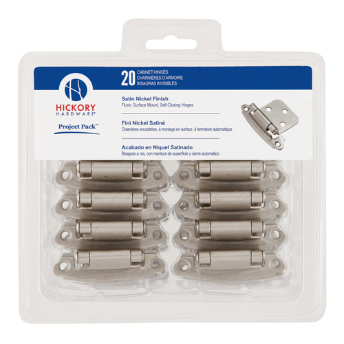 Hickory Hardware VP244-SN Self-Closing Surface Hinge