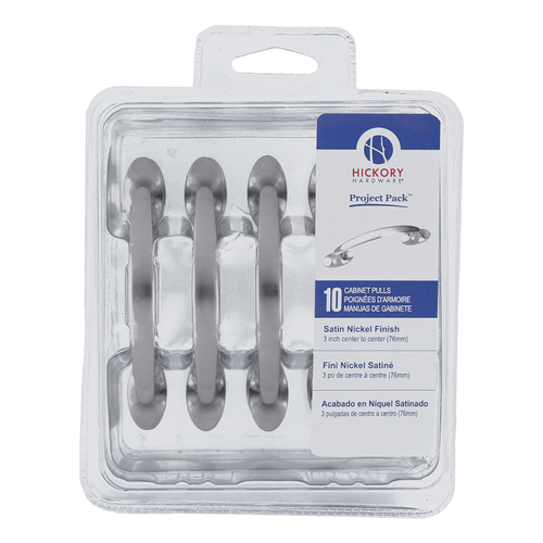 Hickory Hardware VP3448-SN 3 Inch Center to Center Luna Pull