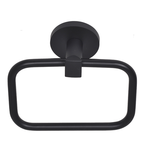 BHP 2604BLK Boardwalk Towel Ring, Matte Black