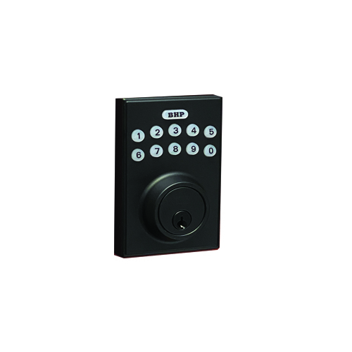 BHP EL20644BLK Electronic Deadbolt, Matte Black