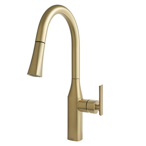 BHP F91704SB Santa Cruz Kitchen Faucet, Satin Brass