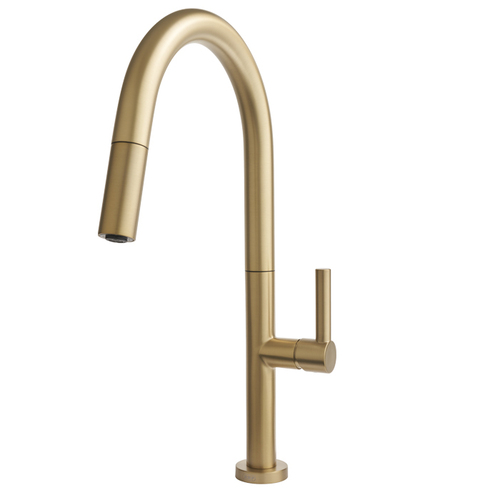 BHP F93704SB Stinson Beach Kitchen Faucet, Satin Brass