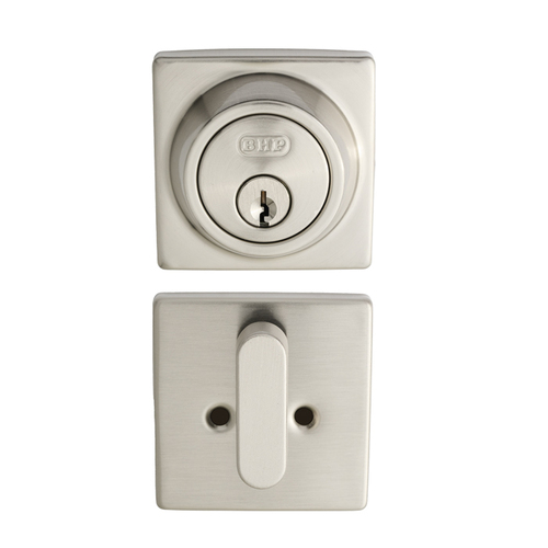 BHP M20615SN Modern Square Deadbolt, Satin Nickel