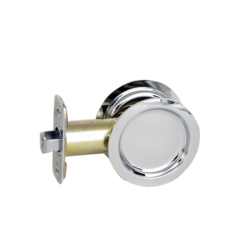 BHP 819CH Pocket Door Locks (Round Bore) Passage, Chrome