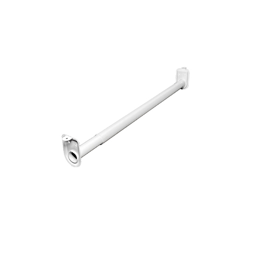 BHP WCR96150 Steel Adjustable Closet Rod – White Powder-Coated, White Powder Coated Steel